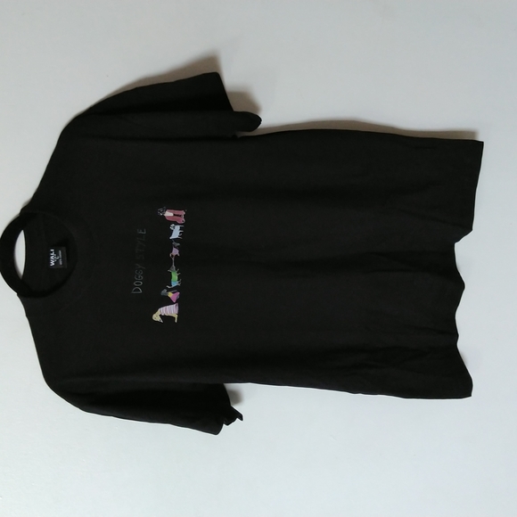 Doggie Style Short Sleeve Crew Neck Black T-Shirt - Picture 2 of 4